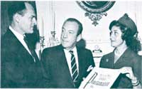 New York City Mayor Robert F. Wagner proclaims CancerCare Week during a ceremony at City Hall.