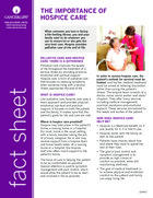 Thumbnail of the PDF version of Hospice Care: Quality of Life at the End of Life