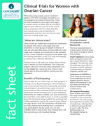 Thumbnail of the PDF version of Clinical Trials for Women With Ovarian Cancer