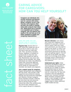 Thumbnail of the PDF version of Caring Advice for Caregivers: How Can You Help Yourself?