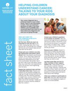 Thumbnail of the PDF version of Helping Children Understand Cancer: Talking to Your Kids About Your Diagnosis