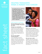Thumbnail of the PDF version of Helping Teenagers When a Parent Has Cancer