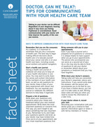 Thumbnail of the PDF version of “Doctor, Can We Talk?”: Tips for Communicating With Your Health Care Team