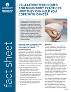 Thumbnail of the PDF version of Relaxation Techniques and Mind/Body Practices: How They Can Help You Cope With Cancer
