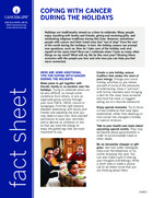 Thumbnail of the PDF version of Coping with Cancer During the Holidays