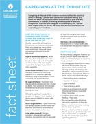 Thumbnail of the PDF version of Caregiving At the End of Life