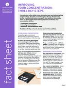 Thumbnail of the PDF version of Improving Your Concentration: Three Key Steps