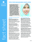Thumbnail of the PDF version of Tips for Managing Hair Loss