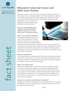 Thumbnail of the PDF version of Metastatic Colorectal Cancer and KRAS Gene Testing