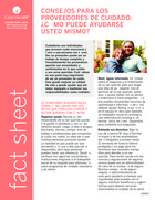 Thumbnail of the PDF version of Consejos para los proveedores de cuidado: ¿Cómo puede ayudarse usted mismo?