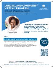Long Island Community Program - Breast Cancer Surgery: What You Need To Know (Virtual) pdf thumbnail