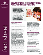 Thumbnail of the PDF version of Neutropenia and Infections: What You Need to Know