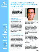 Thumbnail of the PDF version of After a Prostate Cancer Diagnosis: Questions to Ask Your Doctor