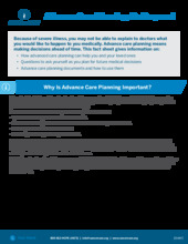 Thumbnail of the PDF version of Advance Care Planning: Be Prepared