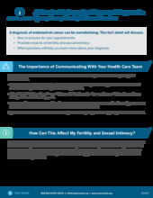 Thumbnail of the PDF version of After an Endometrial Cancer Diagnosis: Questions to Ask Your Doctor