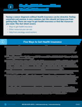 Thumbnail of the PDF version of Coping With Cancer When You’re Uninsured
