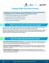 Thumbnail of the PDF version of Coping With Cervical Cancer