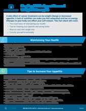 Thumbnail of the PDF version of Coping With Appetite and Weight Changes