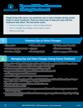 Thumbnail of the PDF version of Eye and Vision Concerns During Treatment