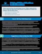 Thumbnail of the PDF version of Helping Children Who Have Lost a Loved One