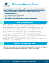 Thumbnail of the PDF version of Misinformation and Cancer