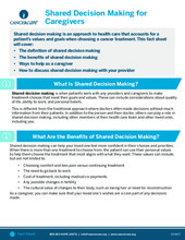 Thumbnail of the PDF version of Shared Decision Making for Caregivers