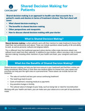 Thumbnail of the PDF version of Shared Decision Making for Patients