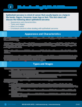 Thumbnail of the PDF version of Understanding Epithelioid Sarcoma