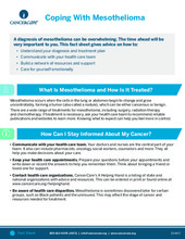 Thumbnail of the PDF version of Coping With Mesothelioma