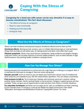 Thumbnail of the PDF version of Coping With the Stress of Caregiving