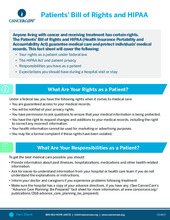 Thumbnail of the PDF version of Patients’ Bill of Rights and HIPAA
