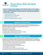 Thumbnail of the PDF version of Chemo Brain: What You Need to Know