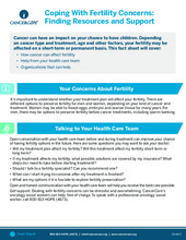 Thumbnail of the PDF version of Coping With Fertility Concerns: Finding Resources and Support