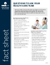 Thumbnail of the PDF version of Questions to Ask Your Health Care Team