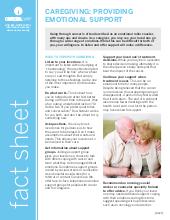 Thumbnail of the PDF version of Caregiving: Providing Emotional Support