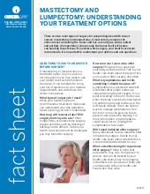 Thumbnail of the PDF version of Mastectomy and Lumpectomy: Understanding Your Treatment Options