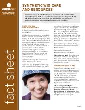 Thumbnail of the PDF version of Synthetic Wig Care and Resources