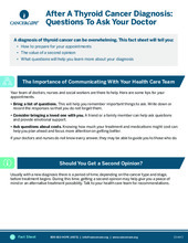 Thumbnail of the PDF version of After a Thyroid Cancer Diagnosis: Questions to Ask Your Doctor