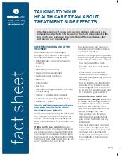 Thumbnail of the PDF version of Talking to Your Health Care Team About Treatment Side Effects
