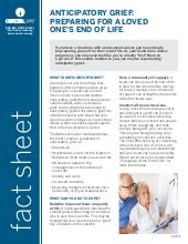 Thumbnail of the PDF version of Anticipatory Grief: Preparing for a Loved One's End of Life