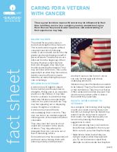 Thumbnail of the PDF version of Caring for a Veteran With Cancer