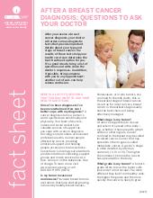 Thumbnail of the PDF version of After a Breast Cancer Diagnosis: Questions to Ask Your Doctor