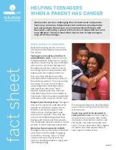 Thumbnail of the PDF version of Helping Teenagers When a Parent Has Cancer