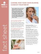 Thumbnail of the PDF version of Caring for Your Skin During Cancer Treatment