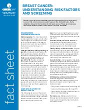 Thumbnail of the PDF version of Breast Cancer: Understanding Risk Factors and Screening