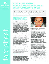 Thumbnail of the PDF version of Newly Diagnosed African American Women: What You Need to Know