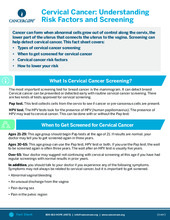 Thumbnail of the PDF version of Cervical Cancer: Understanding Risk Factors and Screening
