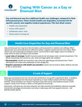 Thumbnail of the PDF version of Coping With Cancer as a Gay or Bisexual Man