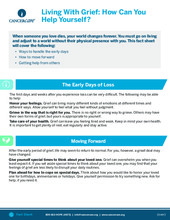 Thumbnail of the PDF version of Living With Grief: How Can You Help Yourself?