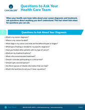 Thumbnail of the PDF version of Questions to Ask Your Health Care Team